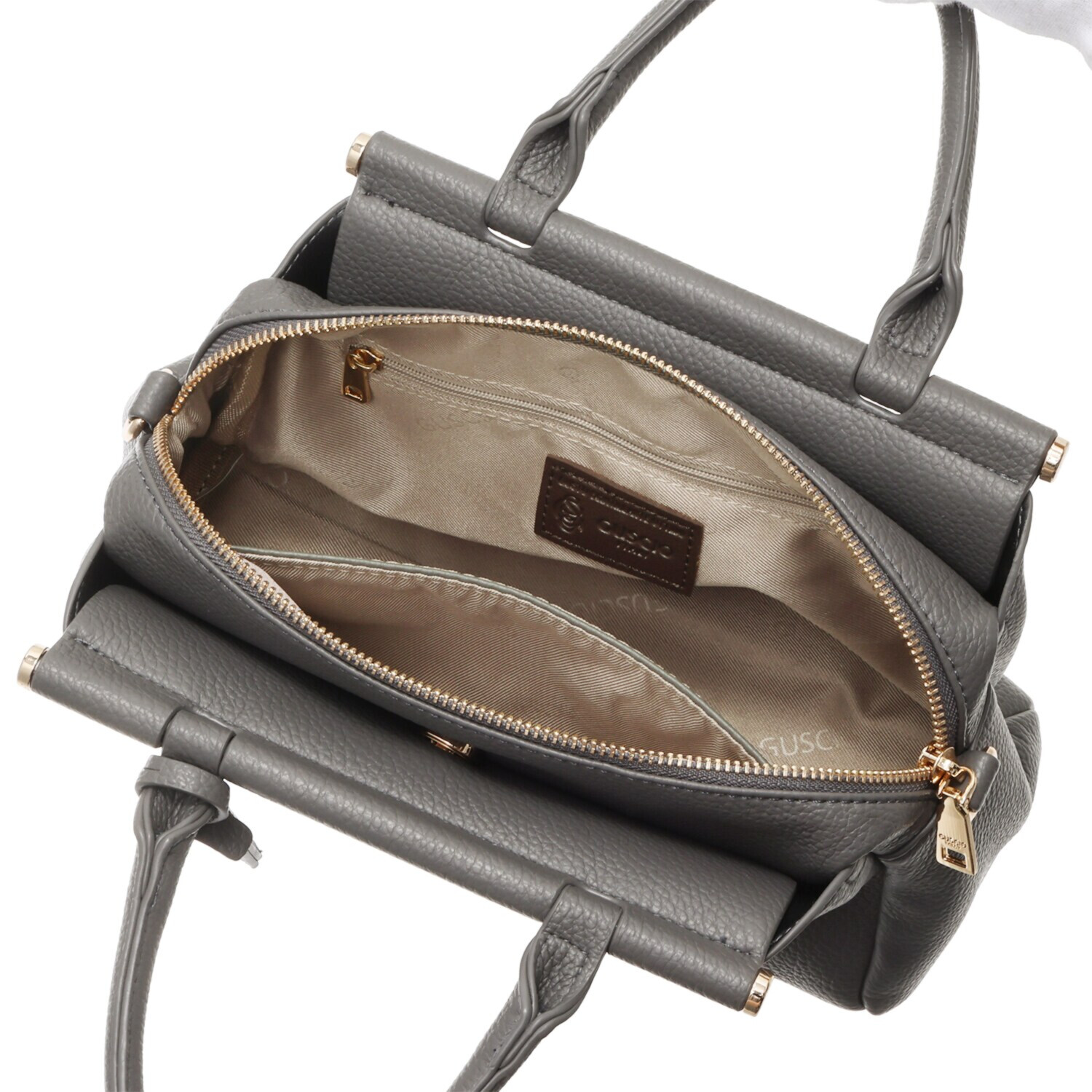 グッシオイタリー キーチャーム付 ２ウェイ スクエア型バッグ