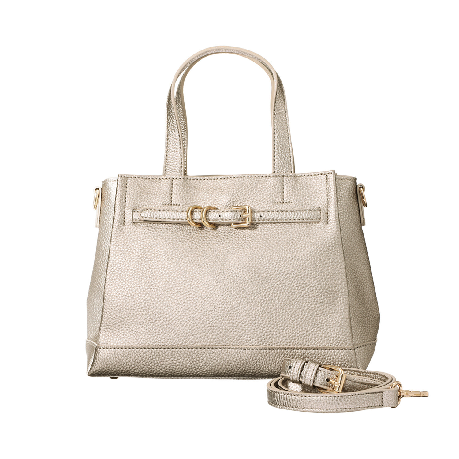 グッシオイタリー ベルトデザイン ２ウェイハンドバッグ