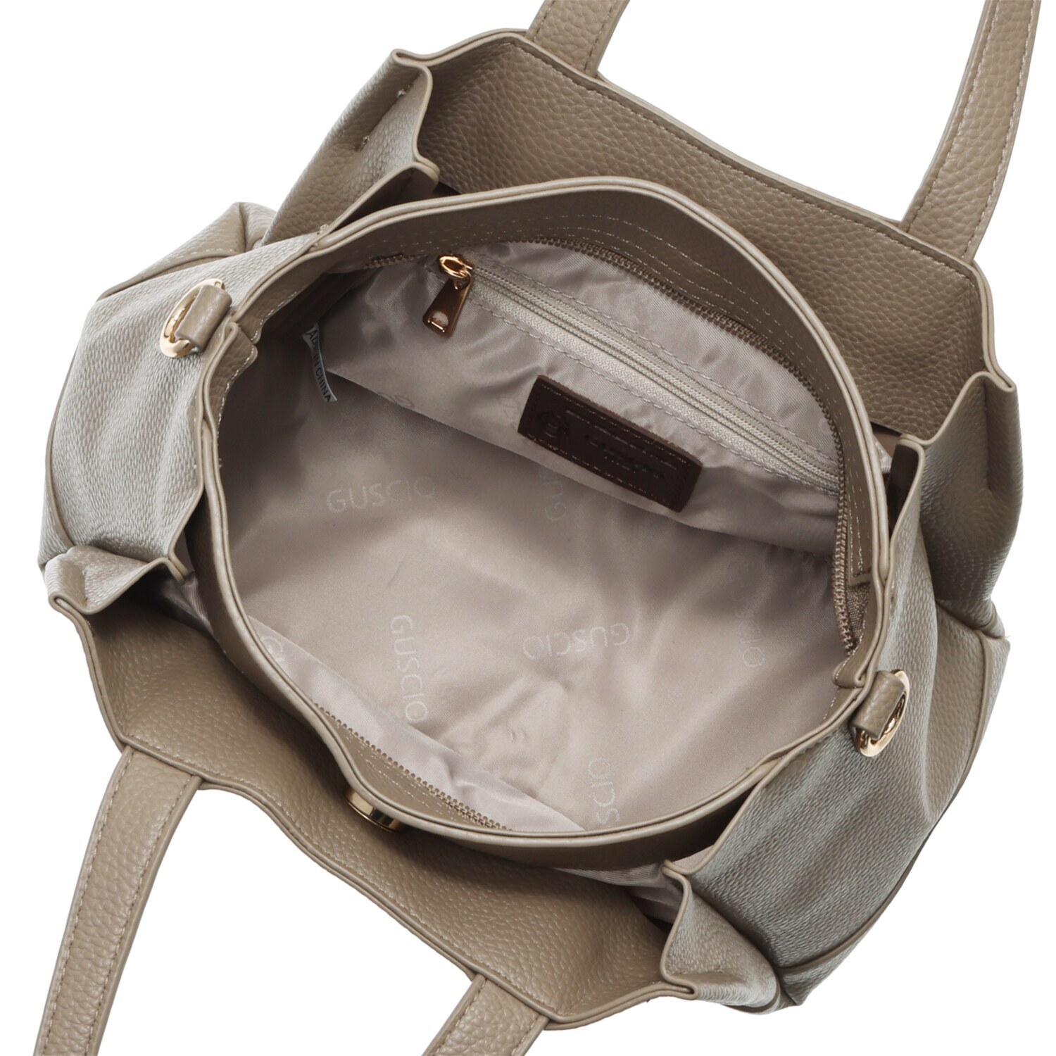 グッシオイタリー ベルトデザイン ２ウェイハンドバッグ