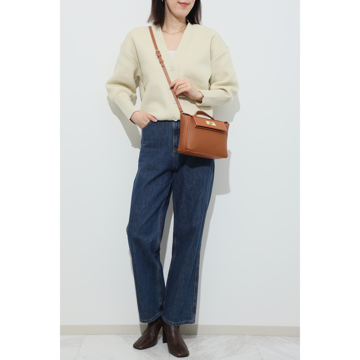 グッシオイタリー ターンロックデザイン ２ウェイミニバッグ