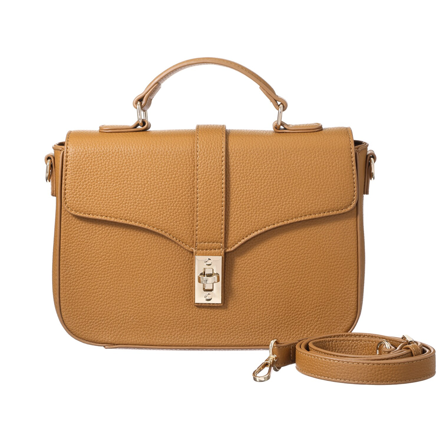 グッシオイタリー 牛革 ターンロックデザイン ２ウェイバッグ