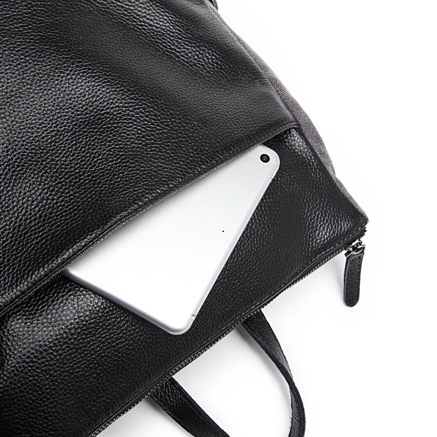 グッシオイタリー 牛革×キャンバス リュック