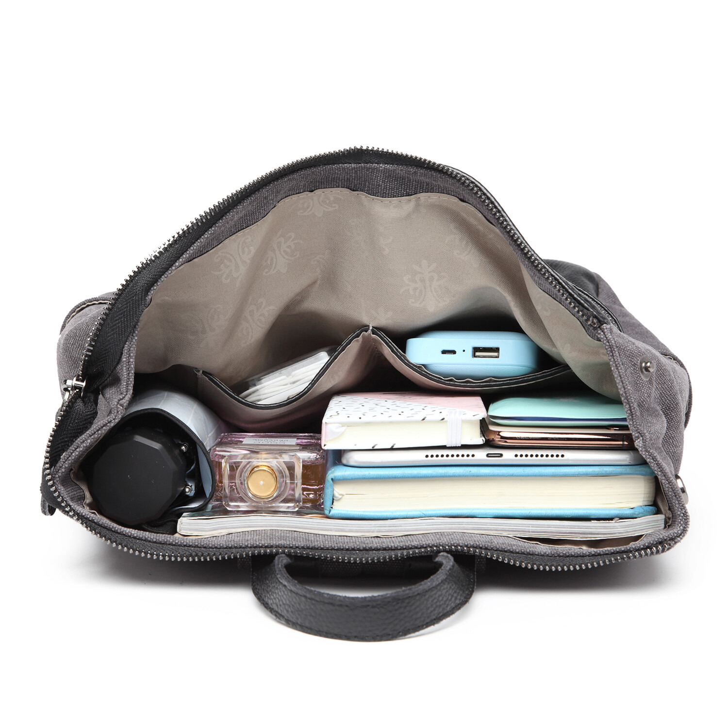 グッシオイタリー 牛革×キャンバス リュック