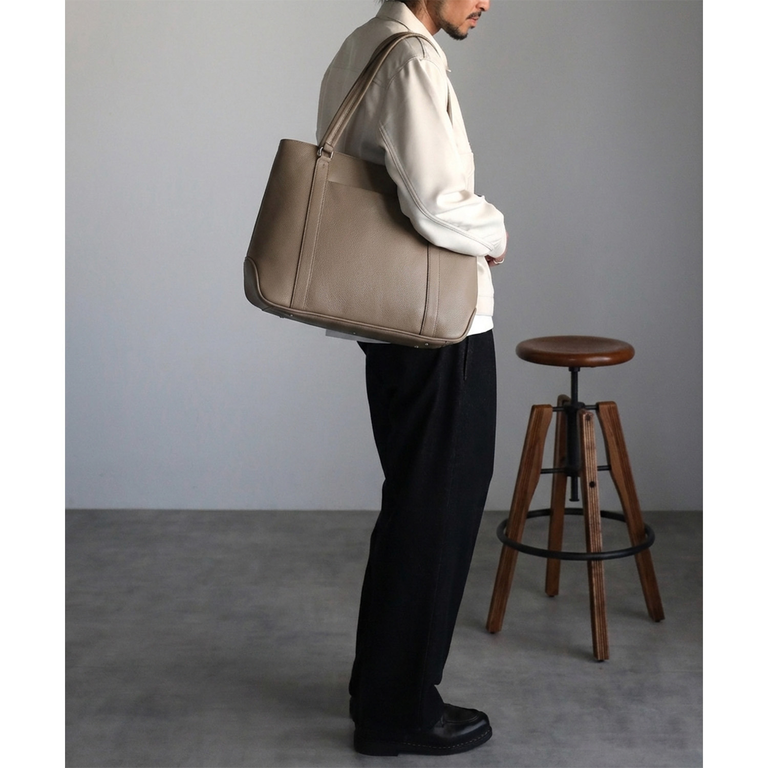 グッシオイタリー ビッグポケット トートバッグ ＜メンズ＞