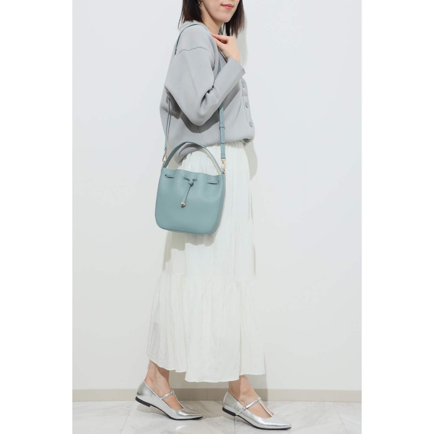 グッシオイタリー ノットリボン ２ウェイ ミニショルダーバッグ