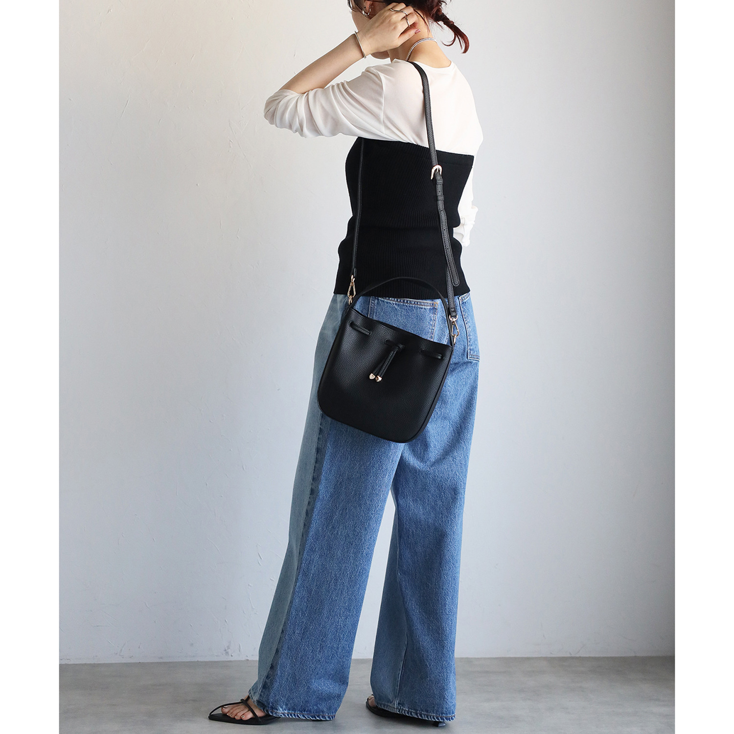 グッシオイタリー ノットリボン ２ウェイ ミニショルダーバッグ