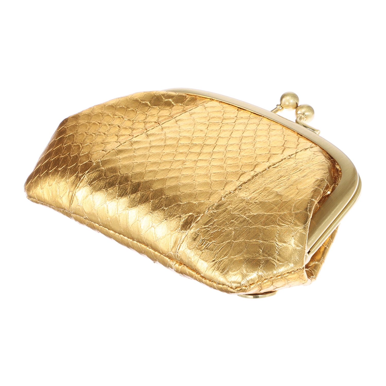 エーディーエムジェイ スネークレザー ダブル口金ウォレット