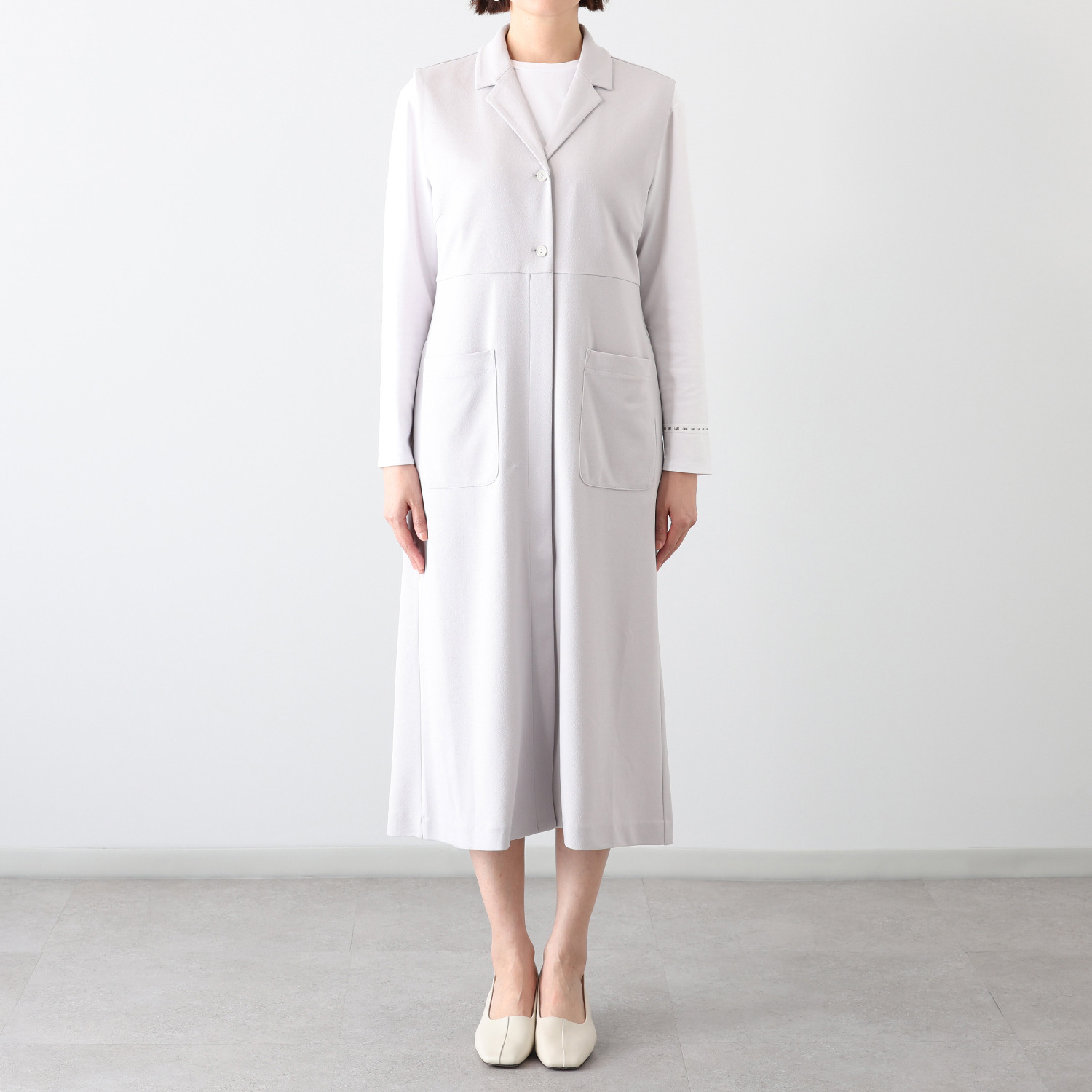 イシカワラボ★ヒトミ バックサテンジョーゼット ロングジレにもなる ジャンパースカート