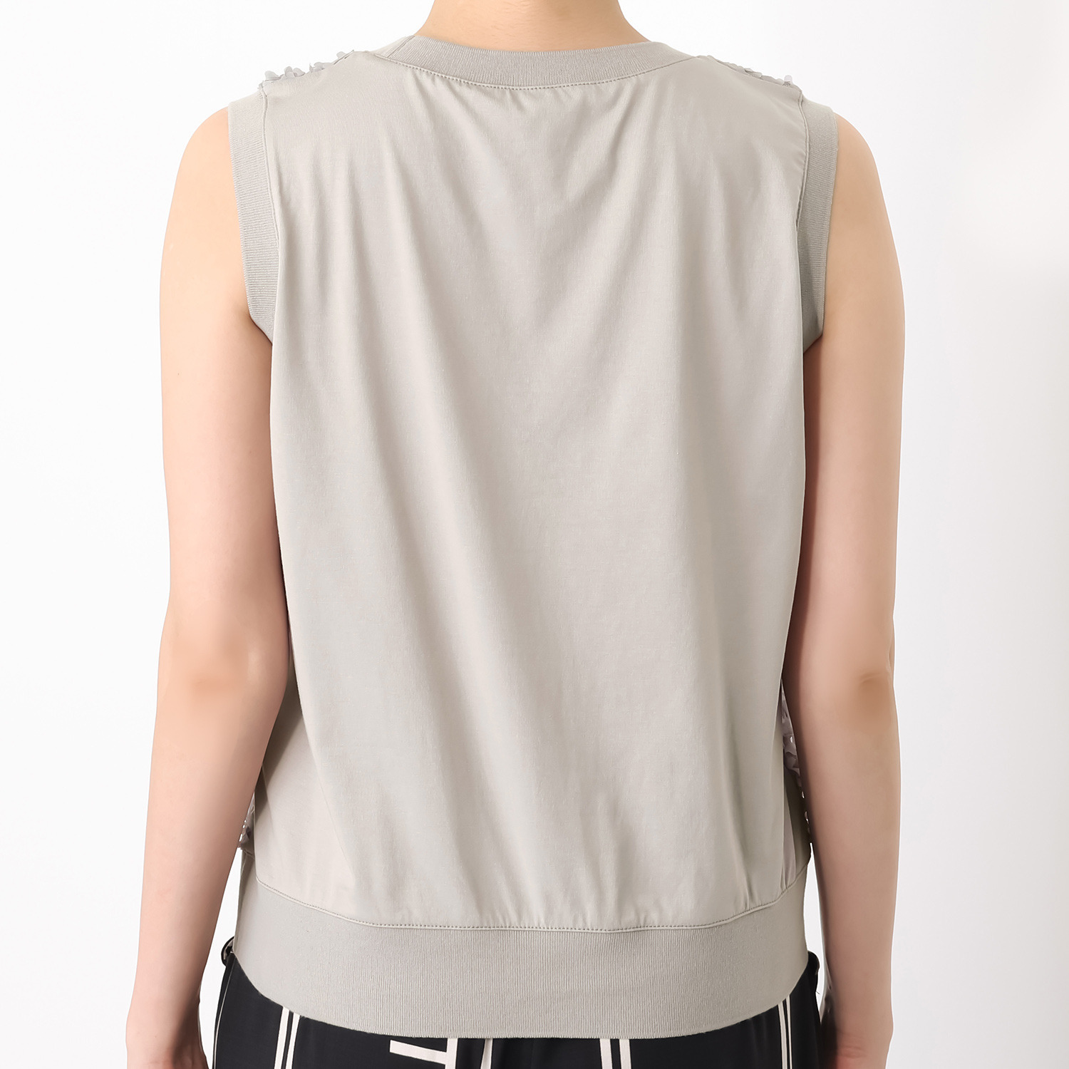 スタイル・ラヴィー テープ刺しゅう リブ編アクセント プルオーバー