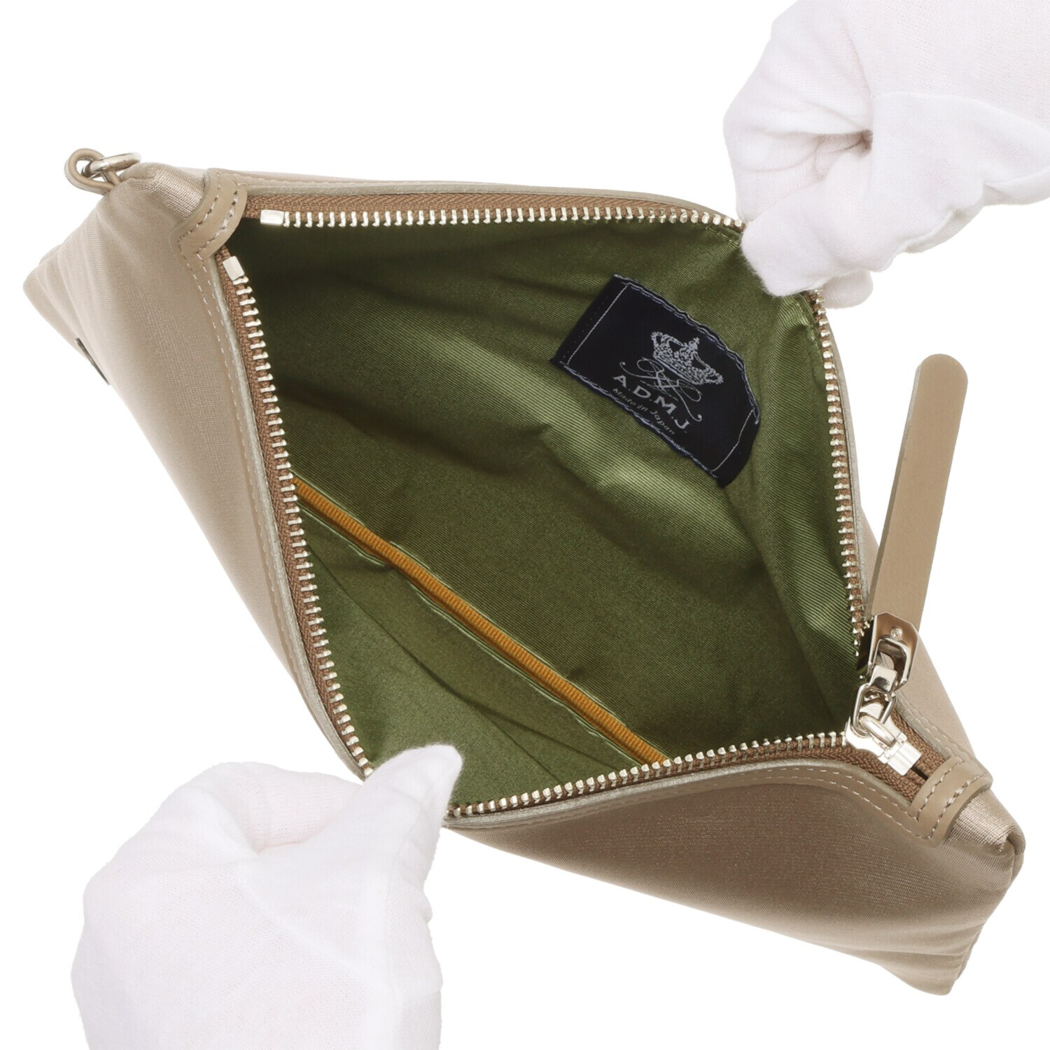 エーディーエムジェイ はっ水 ナイロンリュクス アールデコモティーフ クラッチポーチ