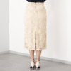 クリス・セリーン フラワーモティーフ レーザーカット刺しゅう ペンシルスカート