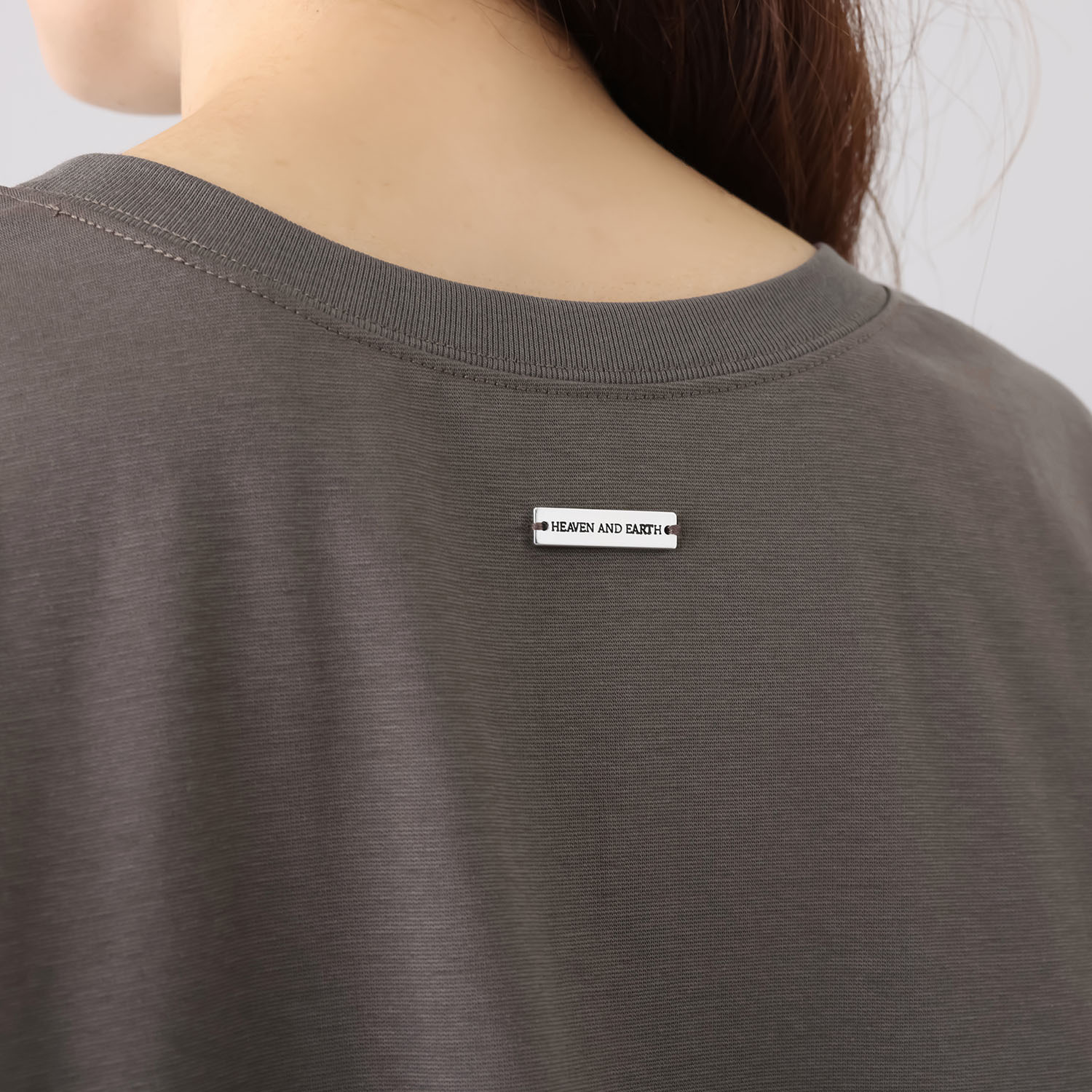 ヘブンアンドアース ＵＶカット・接触冷感 フレンチスリーブ 裾レースプルオーバー