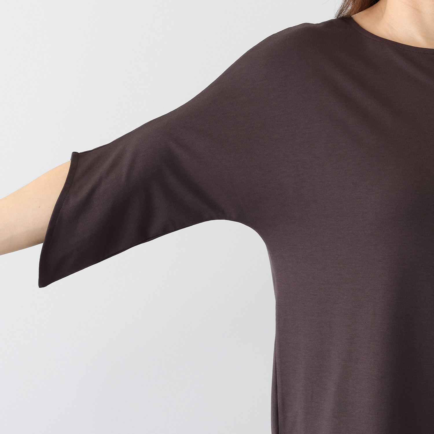 シルバーミントシュガー レース＆フィブリルツイル ブラウス風ベストと ドルマンスリーブ デザインプルオーバー アンサンブル