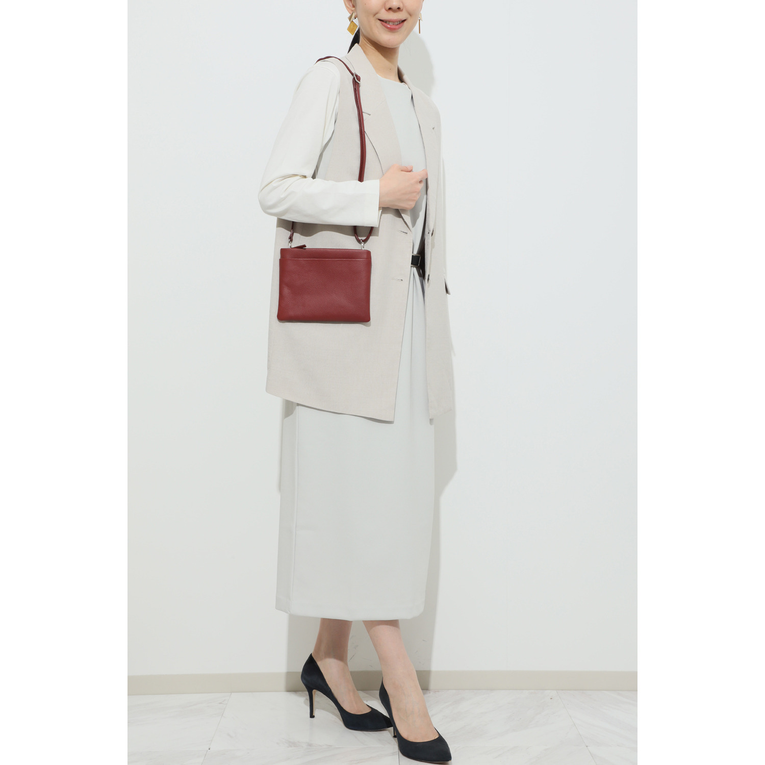 アルムコ マットクロコダイル トートバッグ＆ イタリアンレザー ポシェット