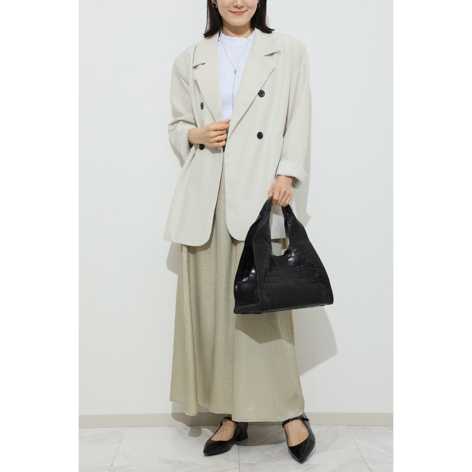 アルムコ ソフトマットクロコダイル ２ウェイバッグ