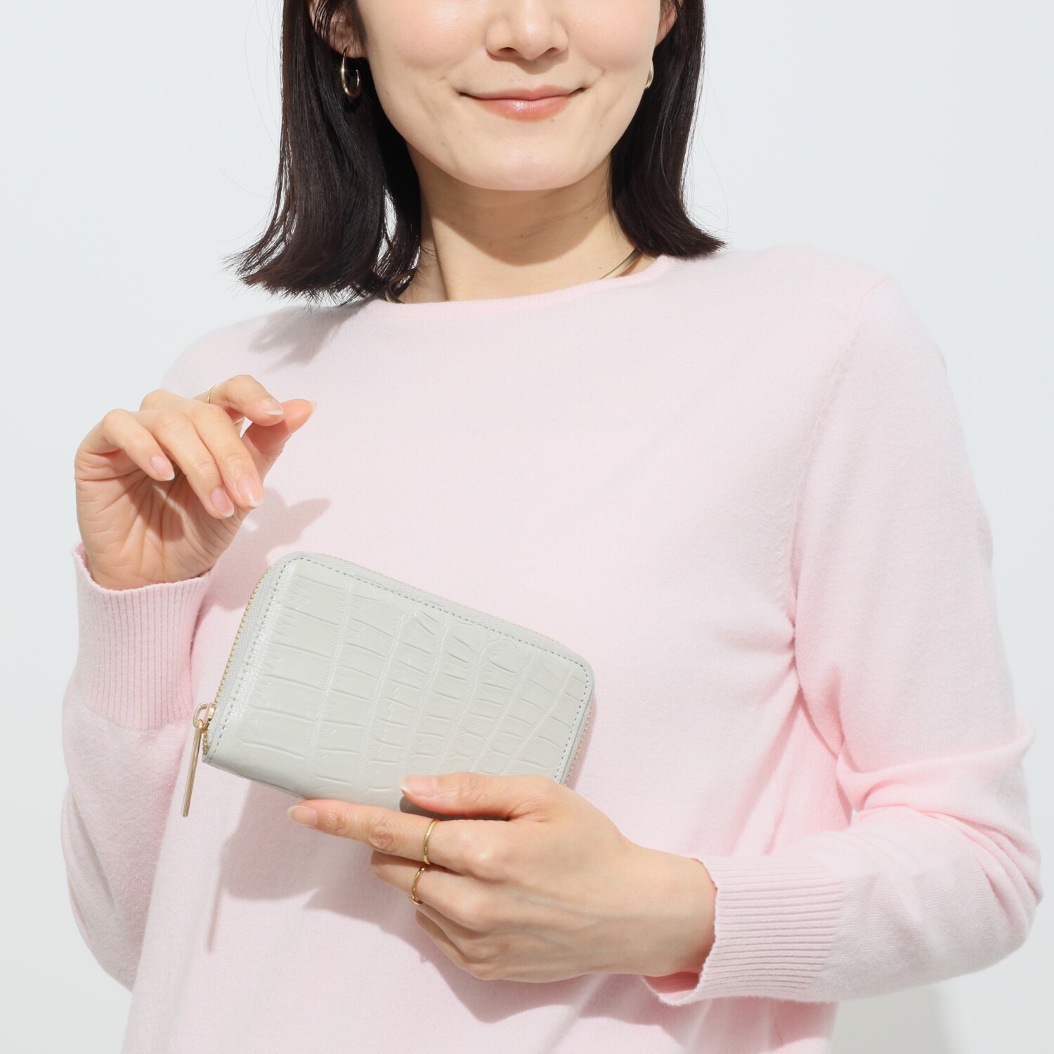 アルムコ マットクロコダイル ハンディウォレット