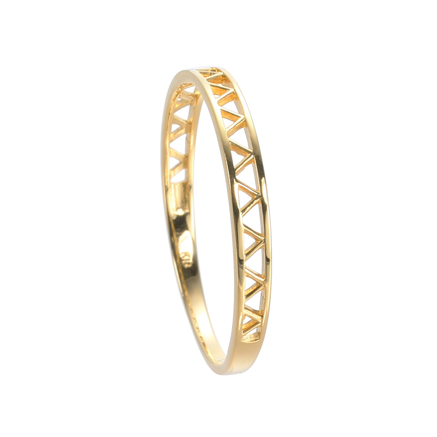 エムイー・ブリランテ １８Ｋ シェプロンストライプ リング