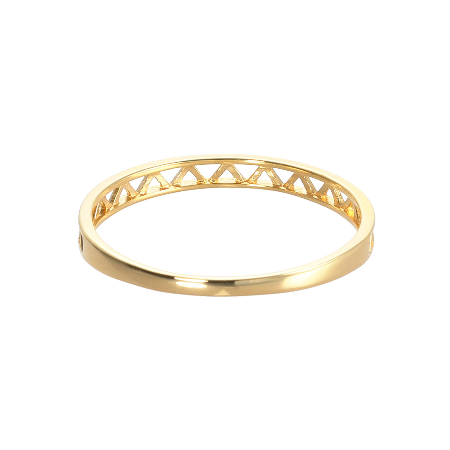 エムイー・ブリランテ １８Ｋ シェプロンストライプ リング