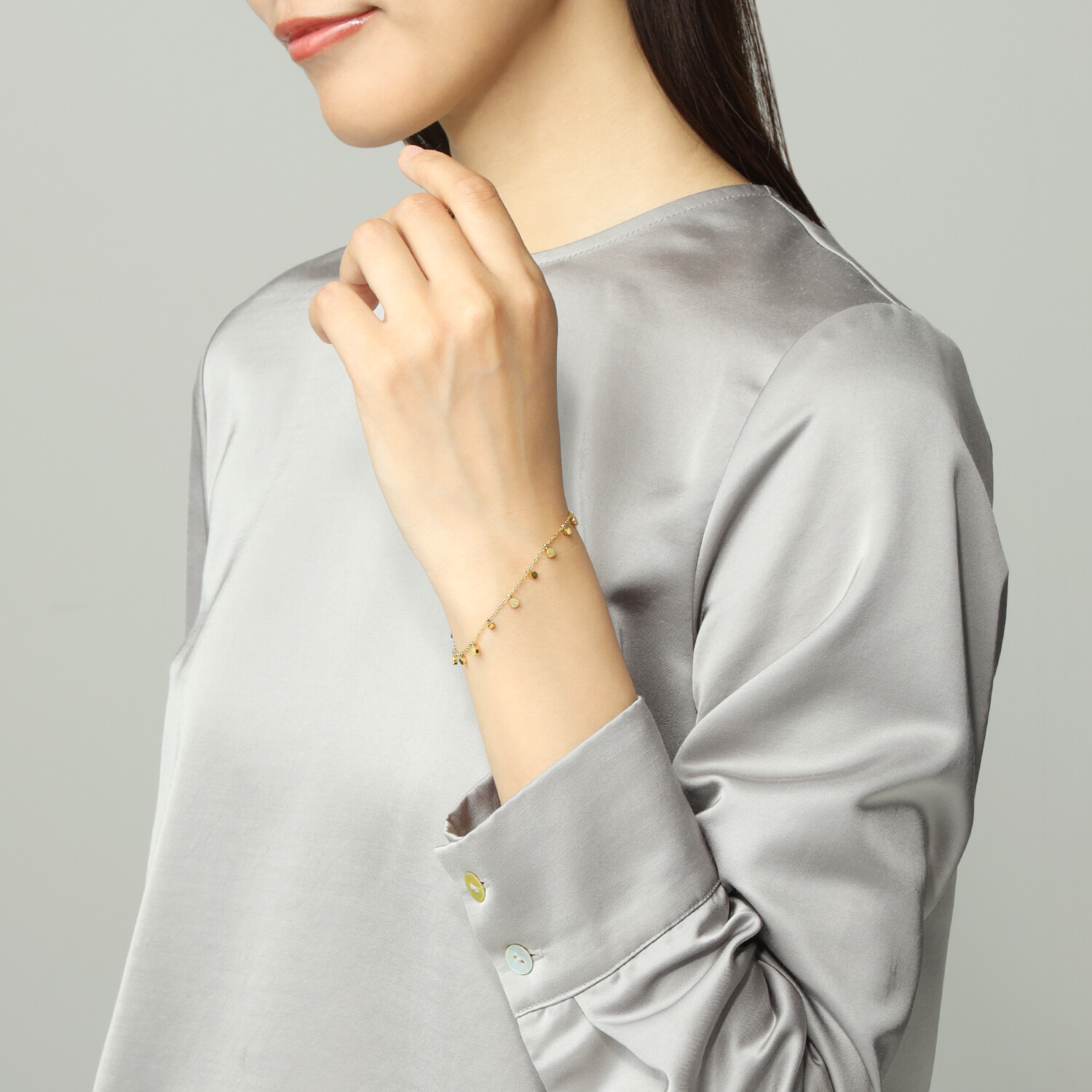 キラレ ステンレス ラウンドチャーム トゥインクルシャワー ブレスレット