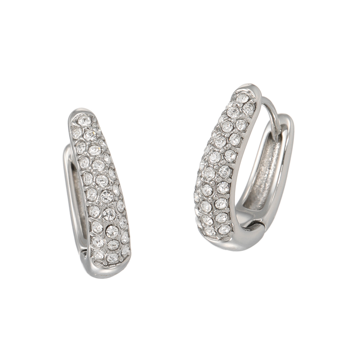 キラレ ステンレス プレシオサ社製 クリスタルガラス パヴェイヤリング／ピアス