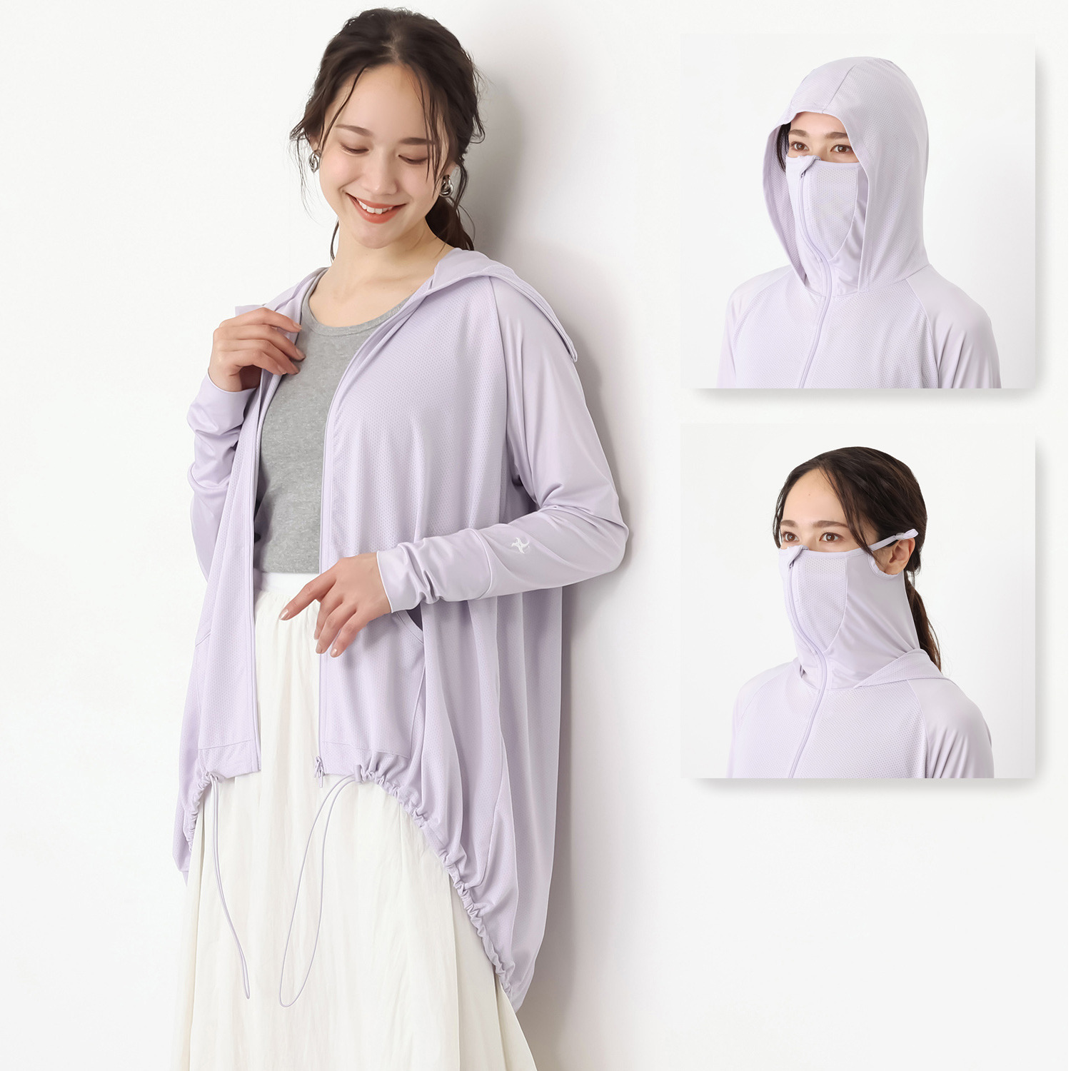 ２０２６年新作見参！ ＵＶカット加工 肌の露出を抑え 冷感生地にもこだわった 忍者パーカーリュクス 極クール