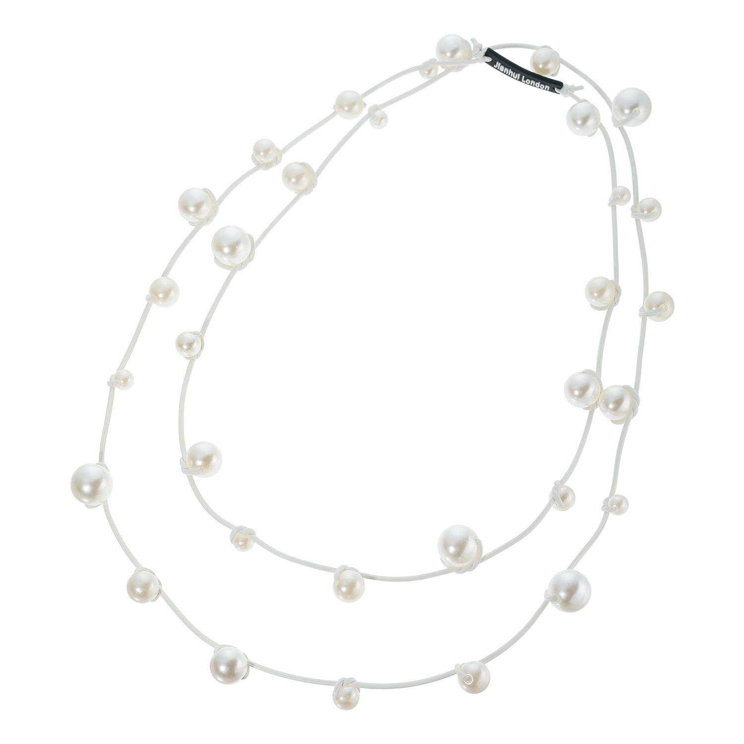 ジアンフィロンドン ガラスパール スーパーロングネックレス