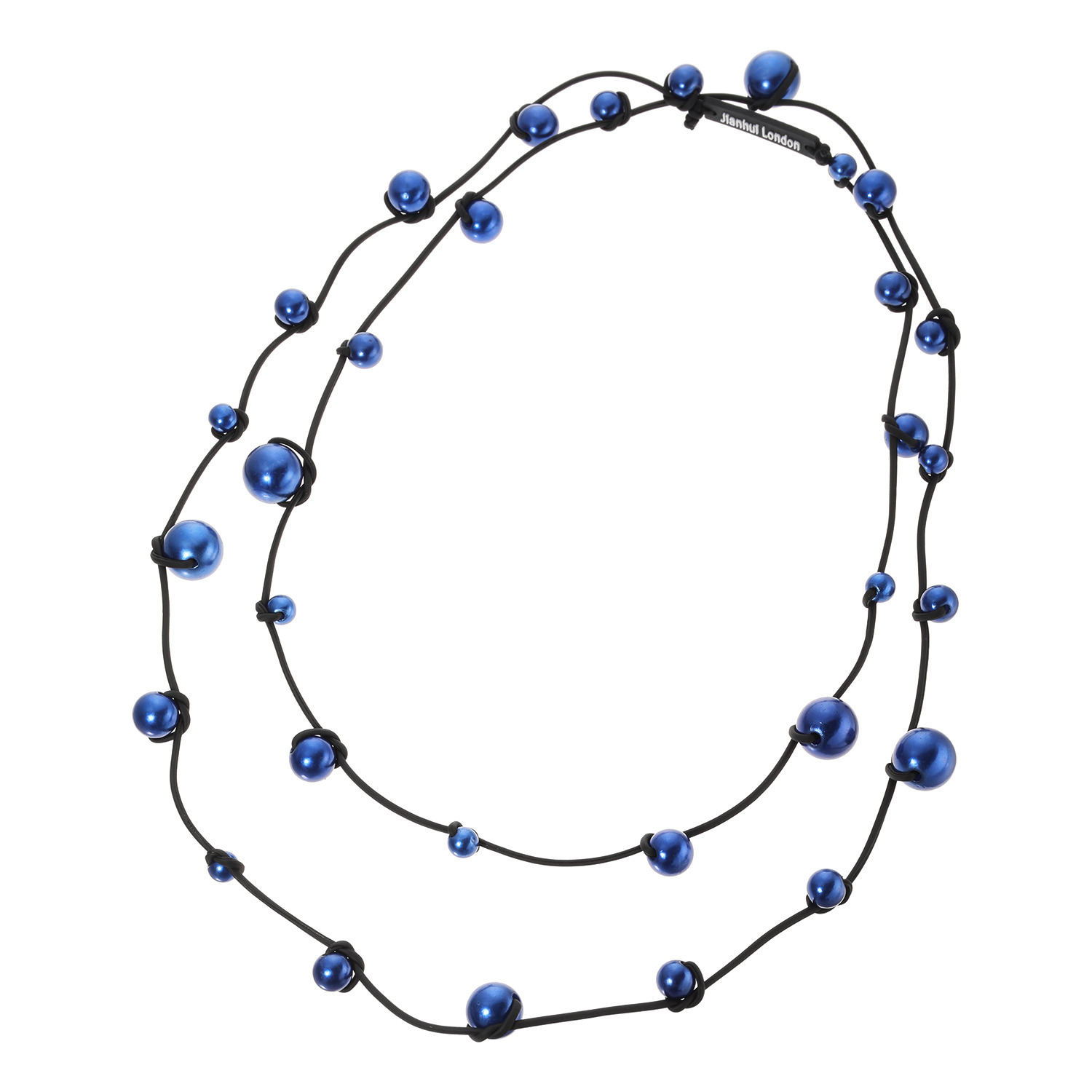 ジアンフィロンドン ガラスパール スーパーロングネックレス