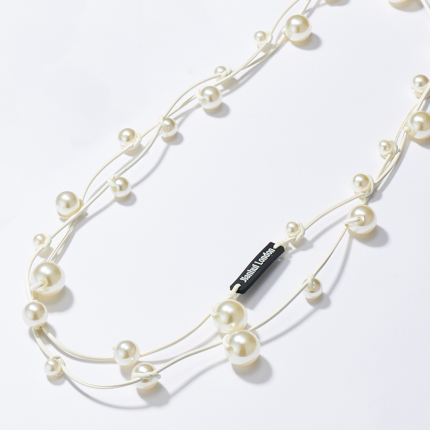 ジアンフィロンドン ガラスパール スーパーロングネックレス