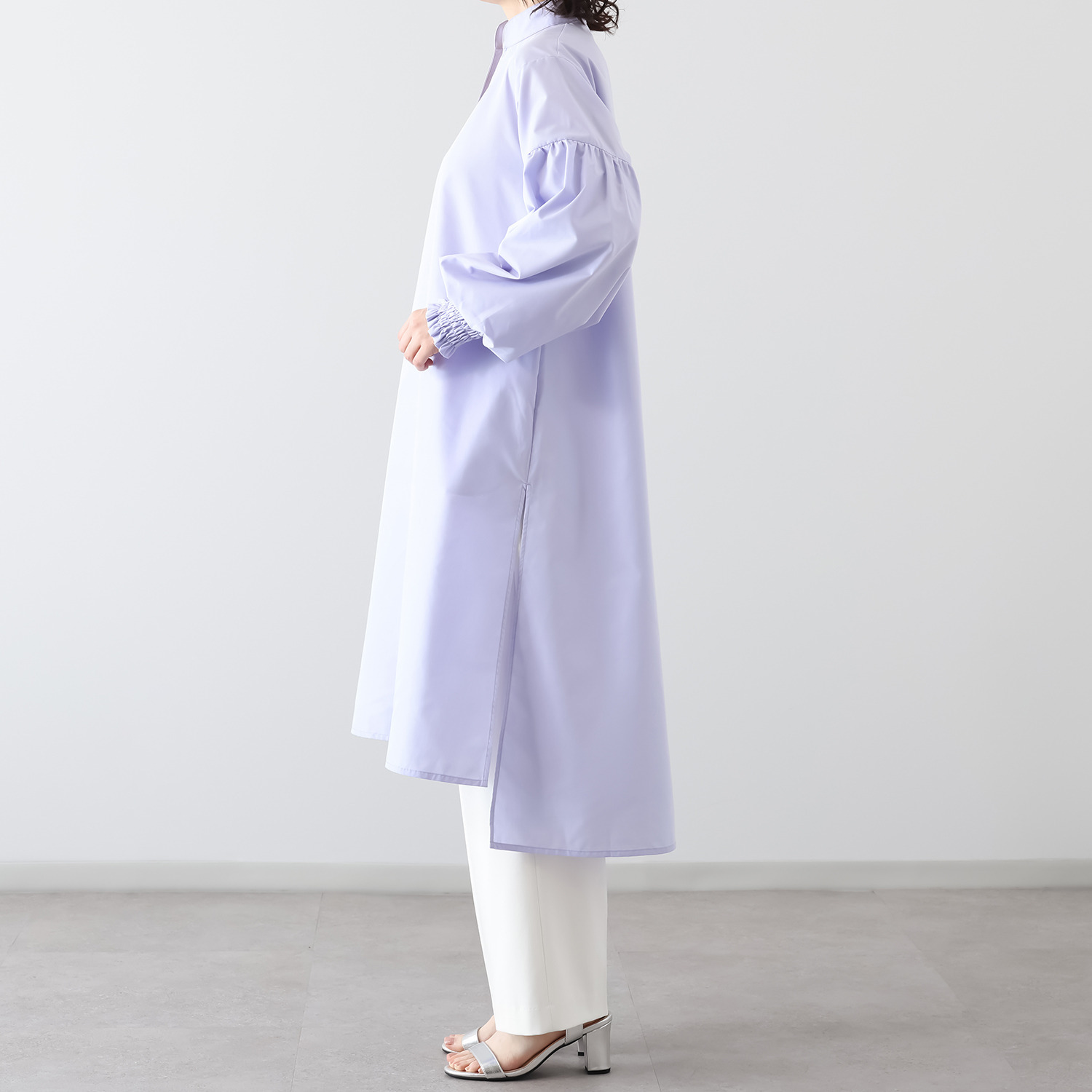 ワンピース セレクト　バイ　カワル ぽわん袖が着映えする！ シワになりにくい チュニックワンピース