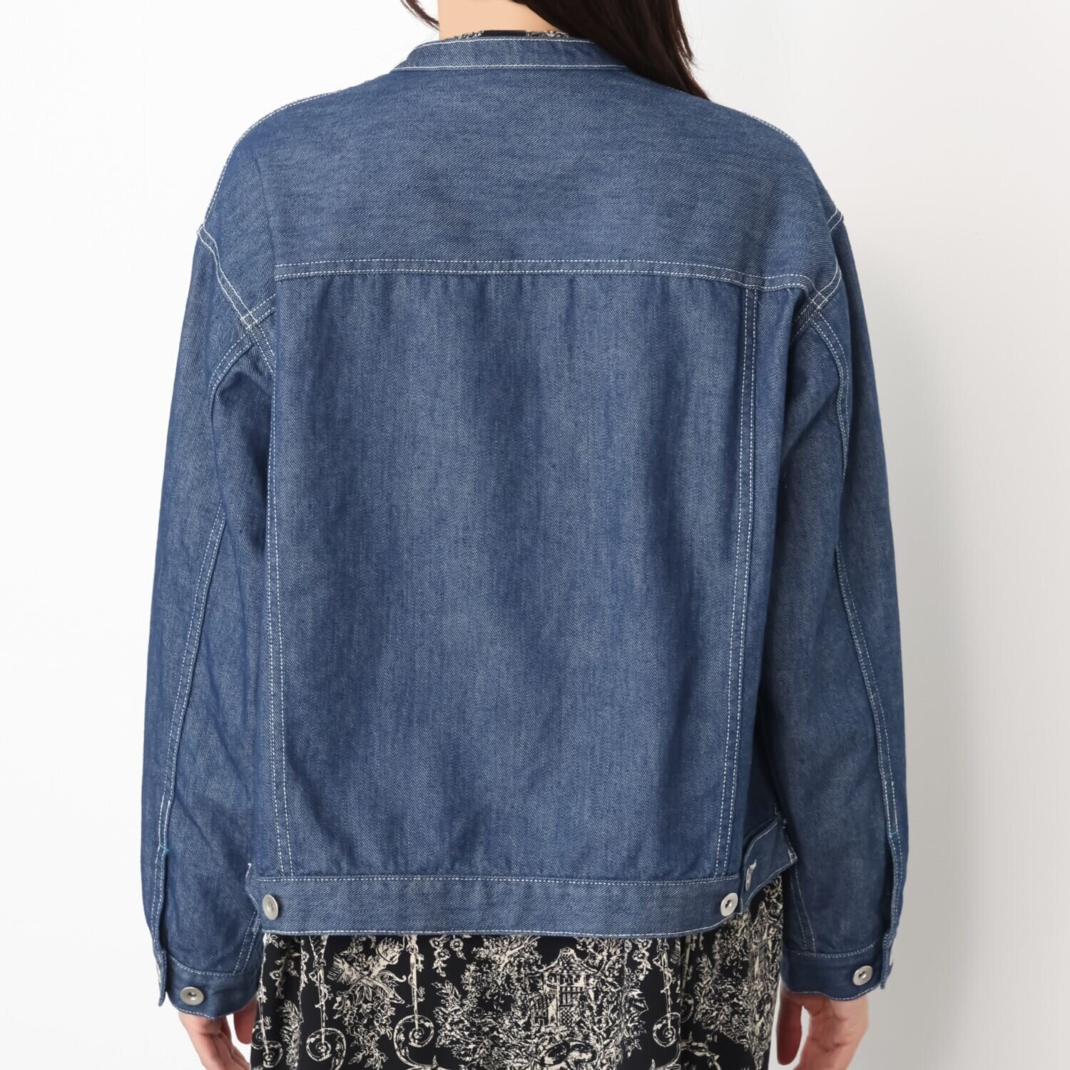 紺屋イチガントウキョウ ライトオンスデニム ノーカラージャケット