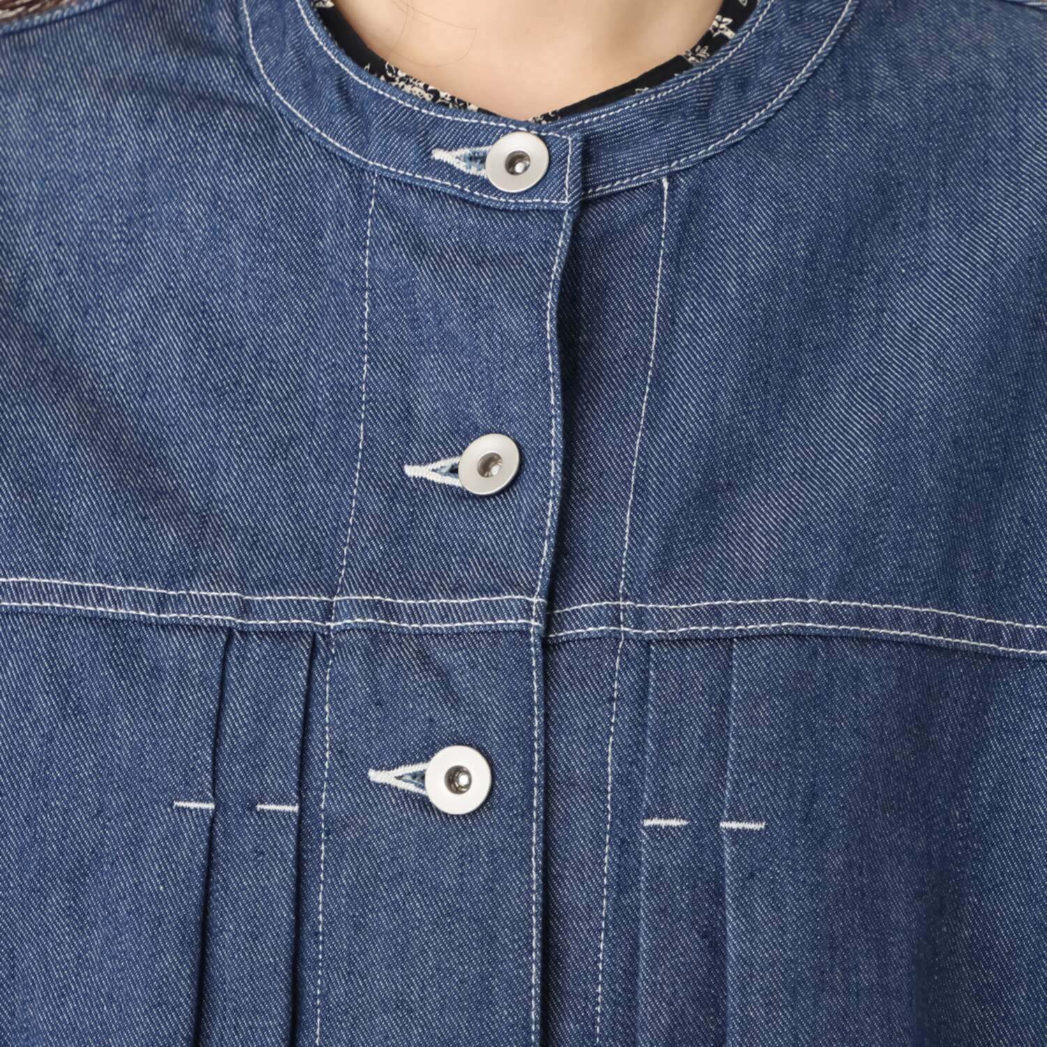 紺屋イチガントウキョウ ライトオンスデニム ノーカラージャケット