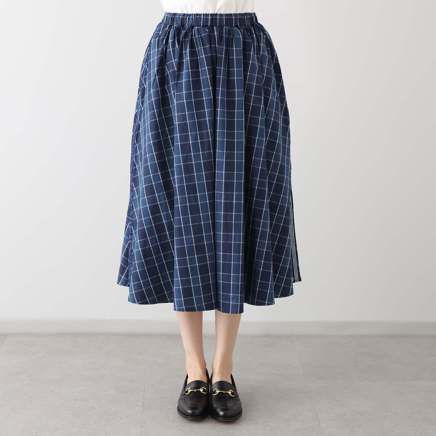 紺屋イチガントウキョウ ライン入り ギャザースカート