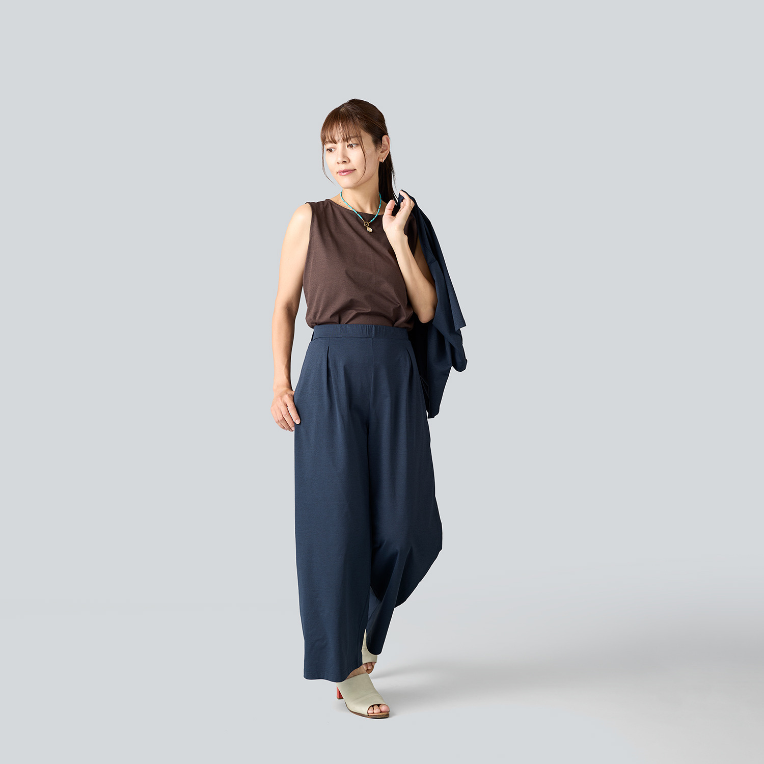 マンスリートライミー 楽ちんきれい見え ジャージー セットアップ