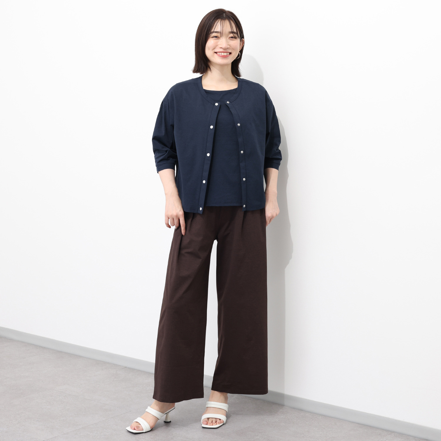 マンスリートライミー 楽ちんきれい見え ジャージー マルチウェイアンサンブル