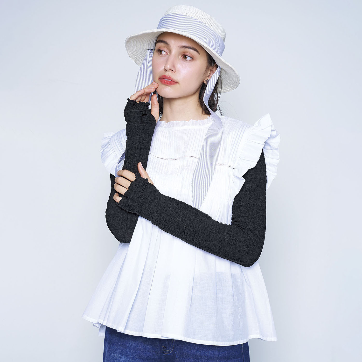 サンブロックラボ ビューティー リップルアームカバー ２色セット