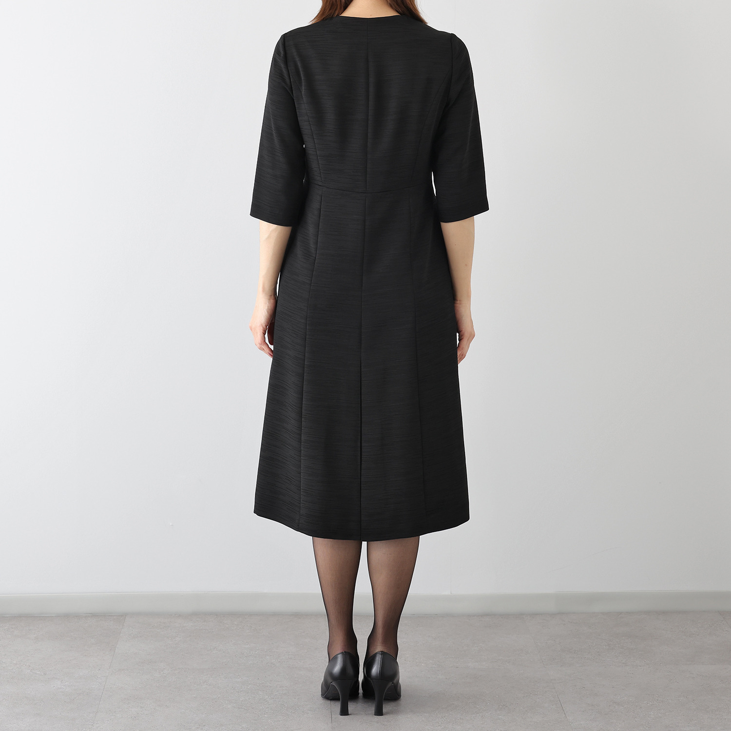 ニュイ ブラックフォーマル 米沢織ワンピース