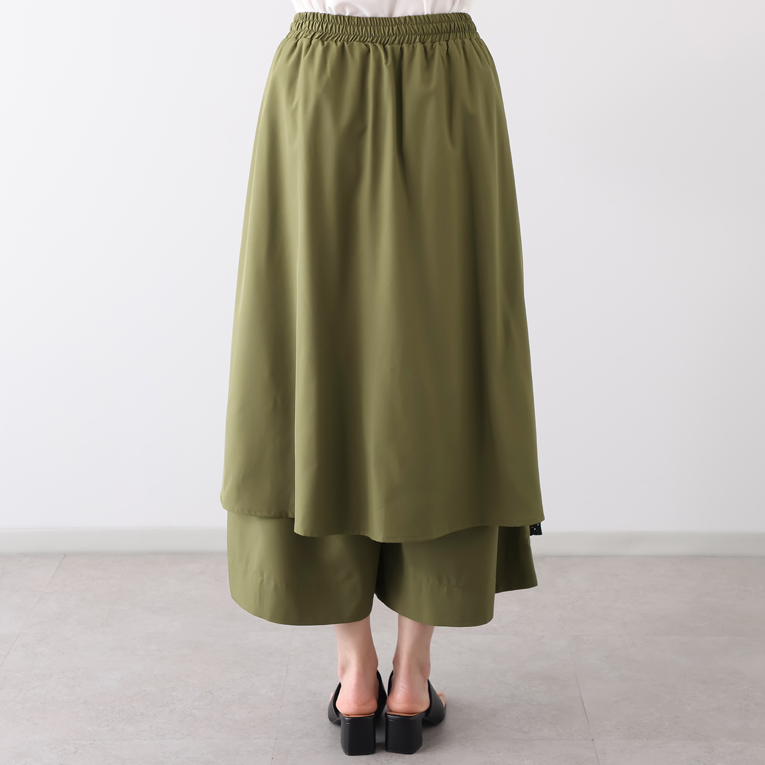 ラブソル アシンメトリーデザイン メッシュアクセントパンツ