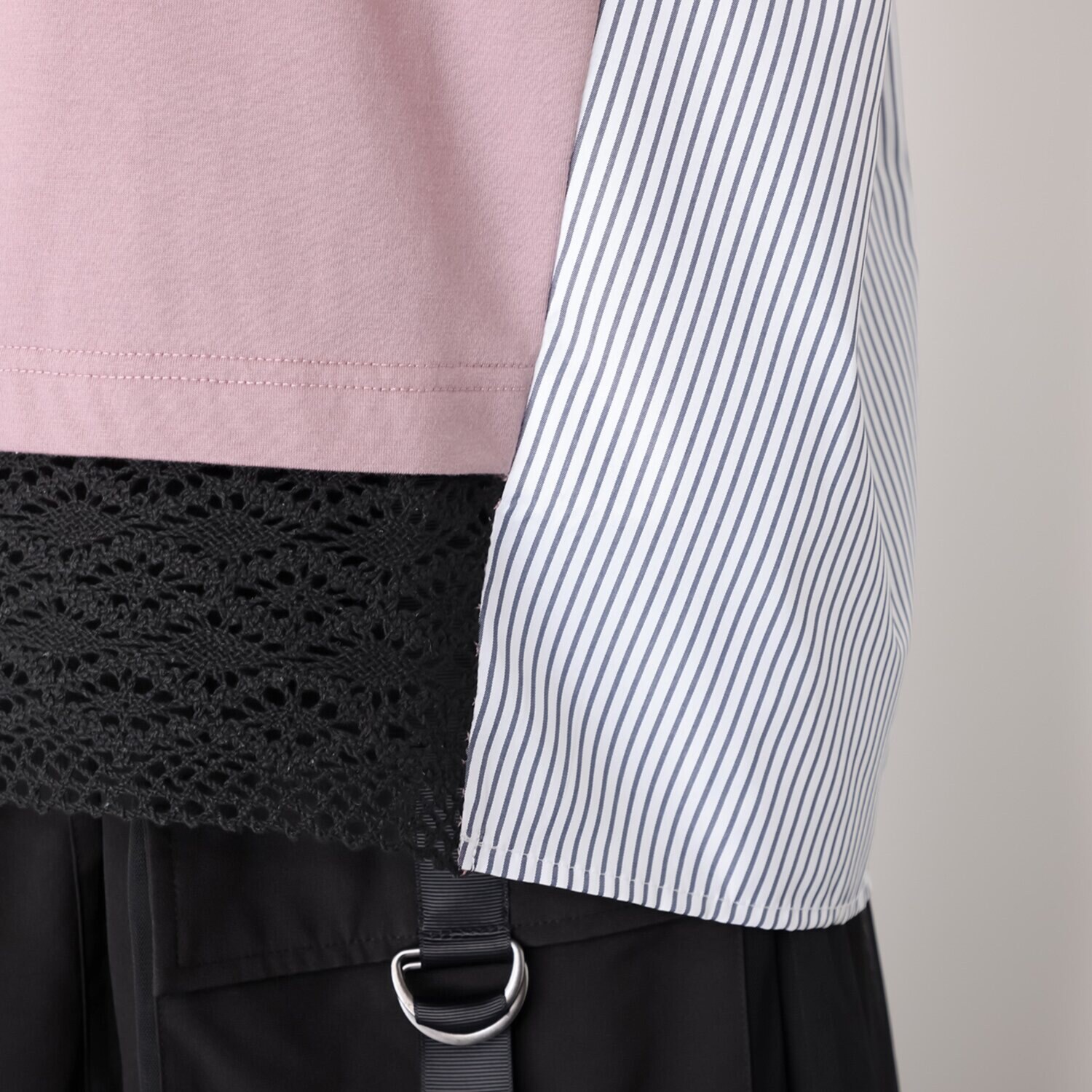 ラブソル 異素材テール コンビトップス