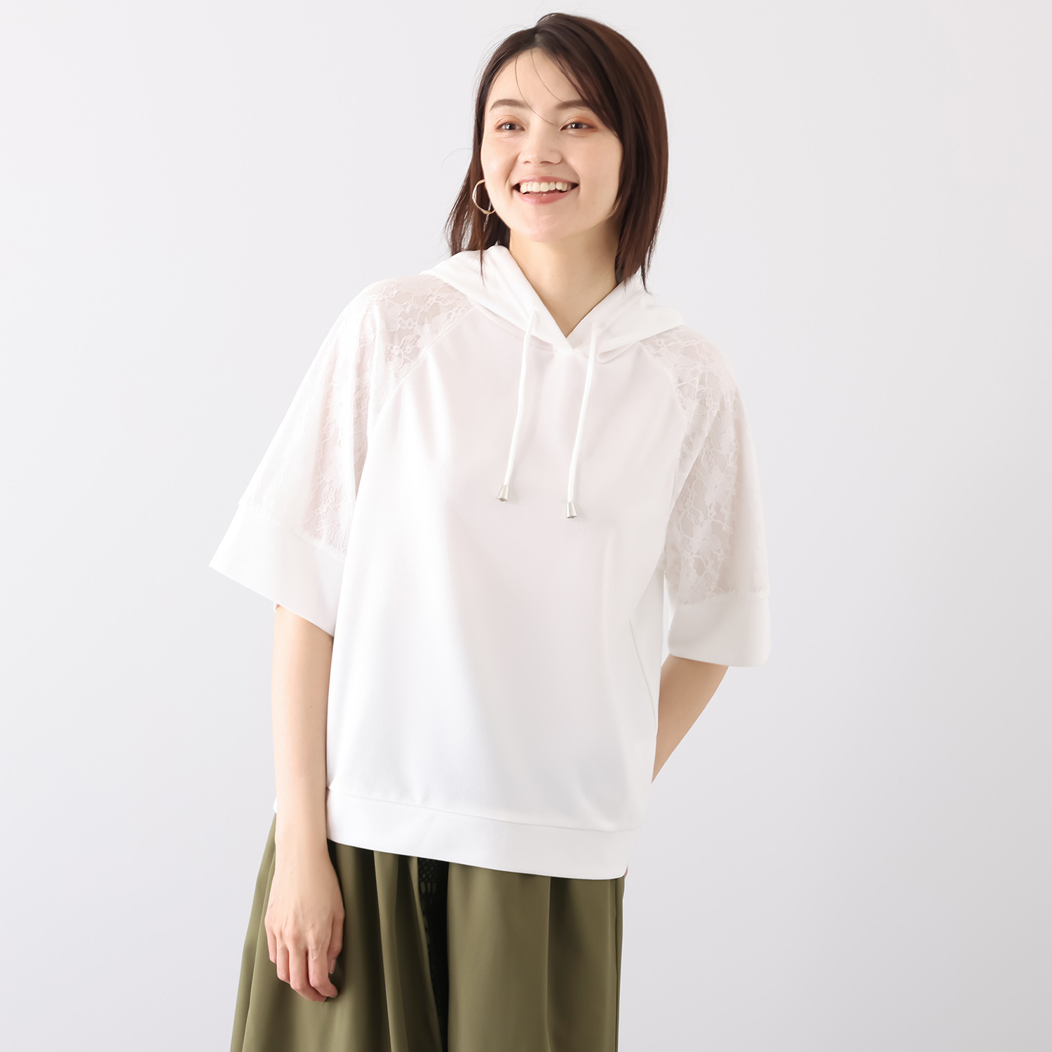 ラブソル レーススリーブ サマーフーディー