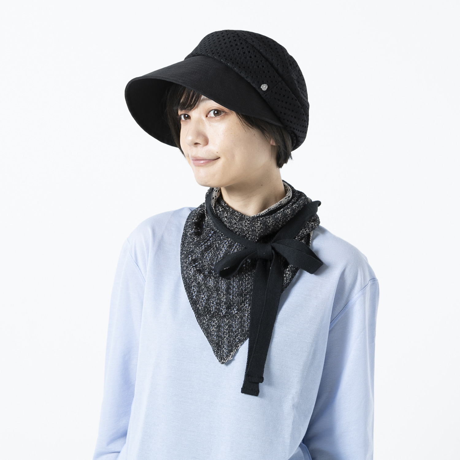 ベル・モード 日本製 美しいシルエットに こだわった スクエアレース使いの 涼やかキャスケット