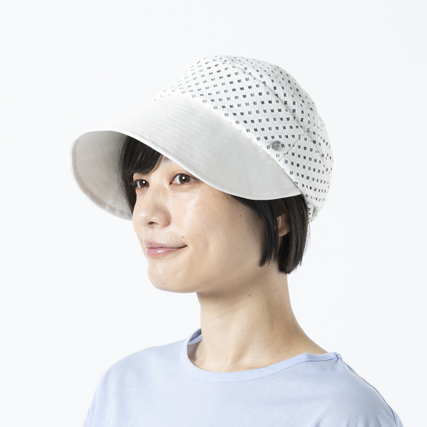 ベル・モード 日本製 美しいシルエットに こだわった スクエアレース使いの 涼やかキャスケット