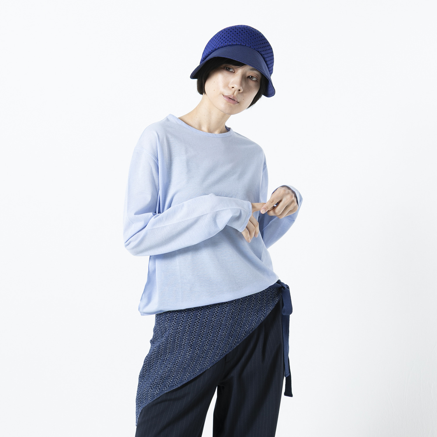 ベル・モード 日本製 美しいシルエットに こだわった スクエアレース使いの 涼やかキャスケット