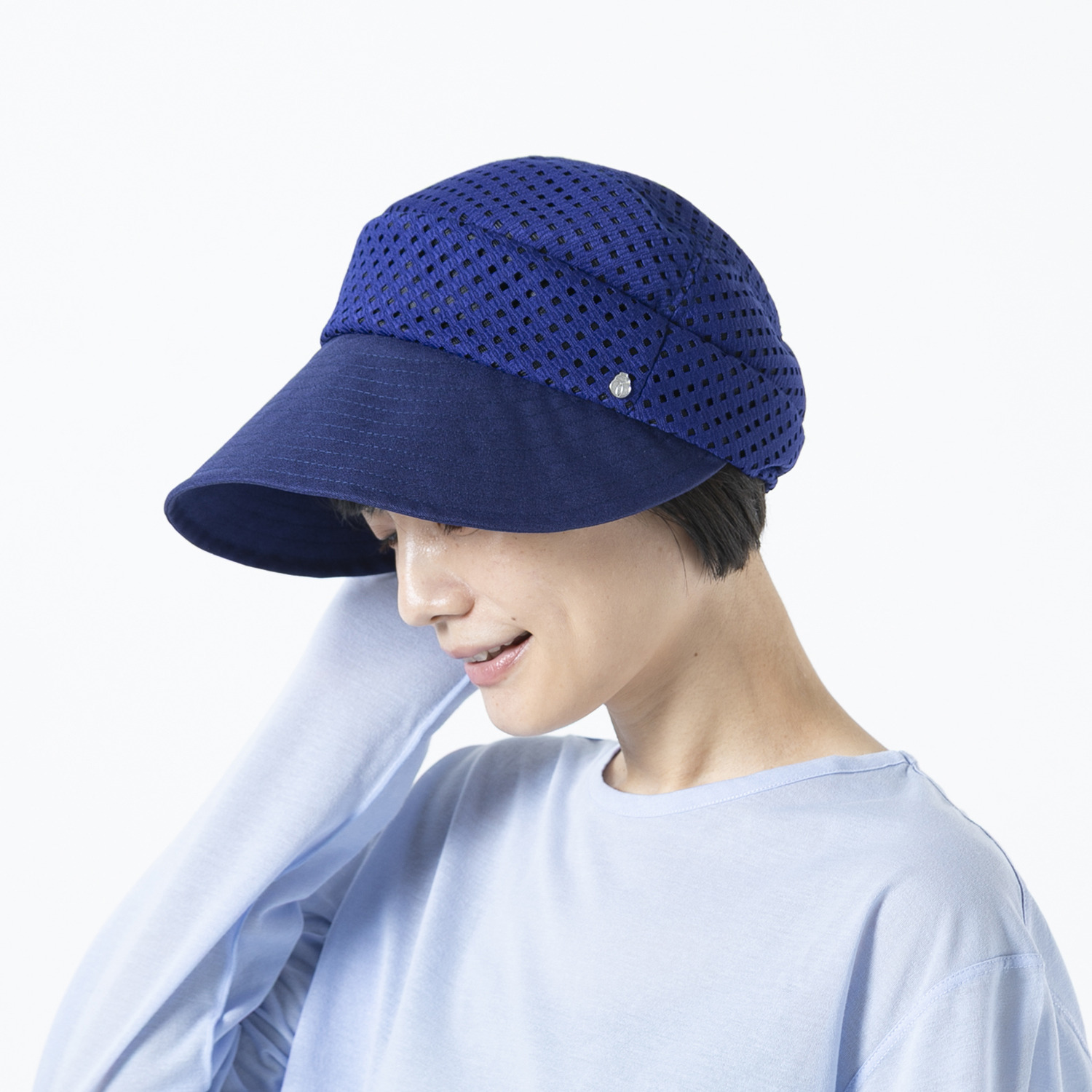 ベル・モード 日本製 美しいシルエットに こだわった スクエアレース使いの 涼やかキャスケット