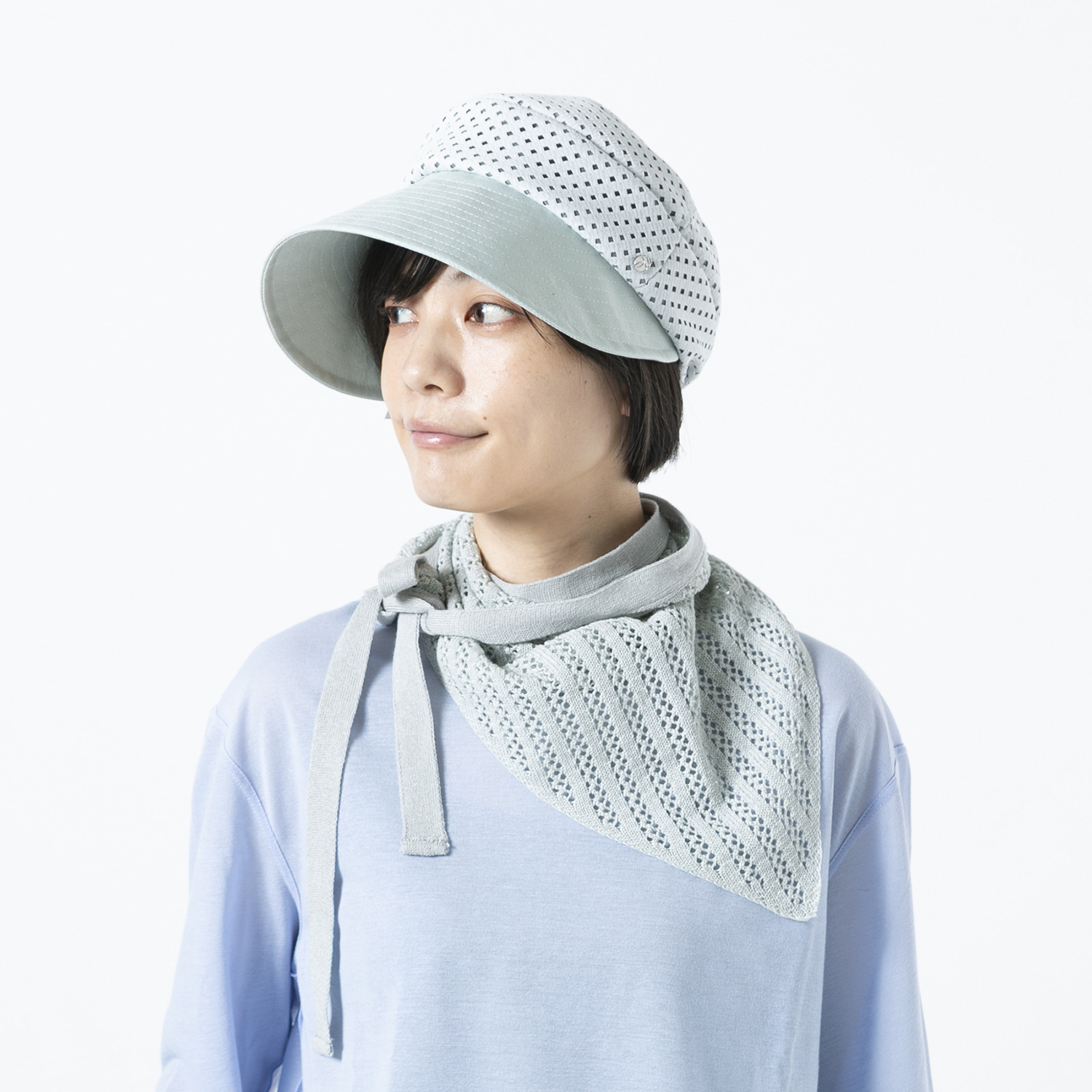 ベル・モード 日本製 美しいシルエットに こだわった スクエアレース使いの 涼やかキャスケット