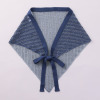 ベル・モード 日本製 綿混スクエアレースの 三角ニットストール