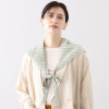 ベル・モード 日本製 綿混スクエアレースの 三角ニットストール