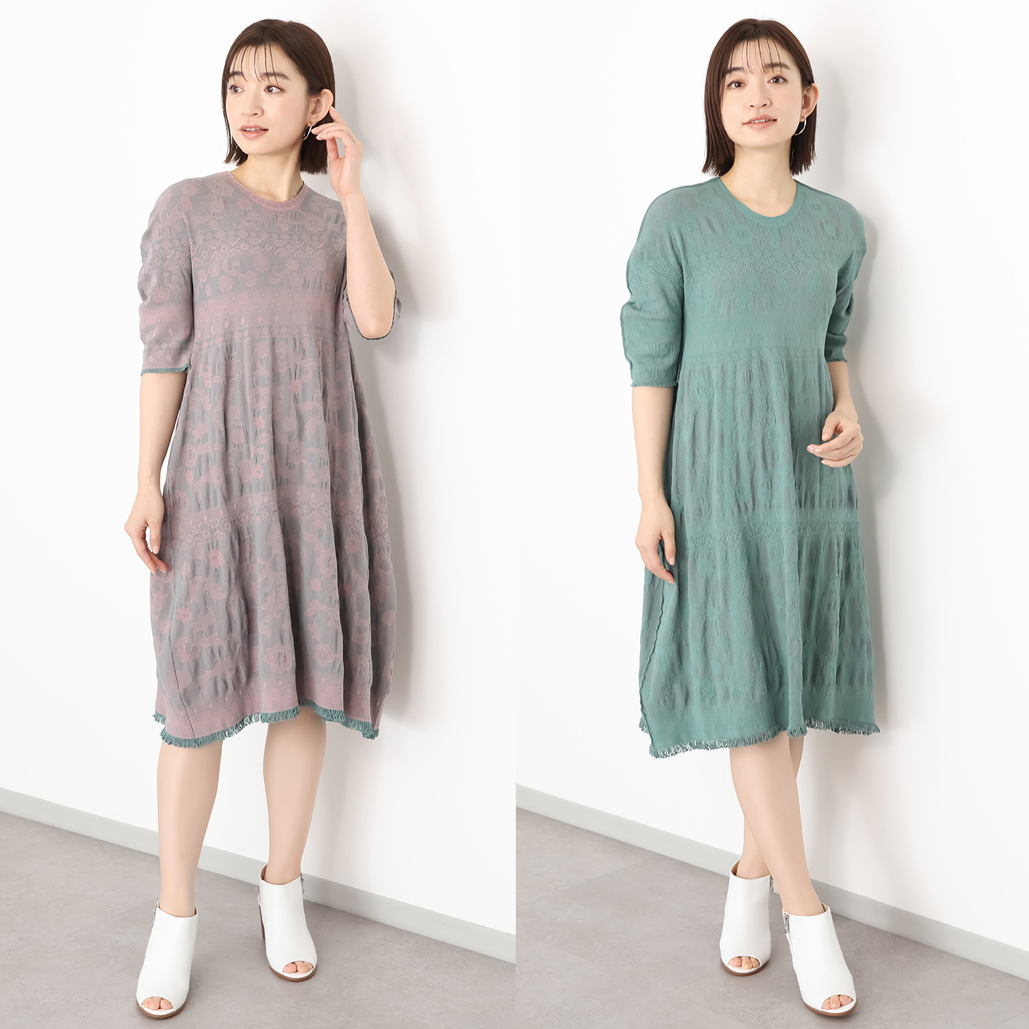 エム　アンド　キョウコ ラッセルレース リバーシブルワンピース