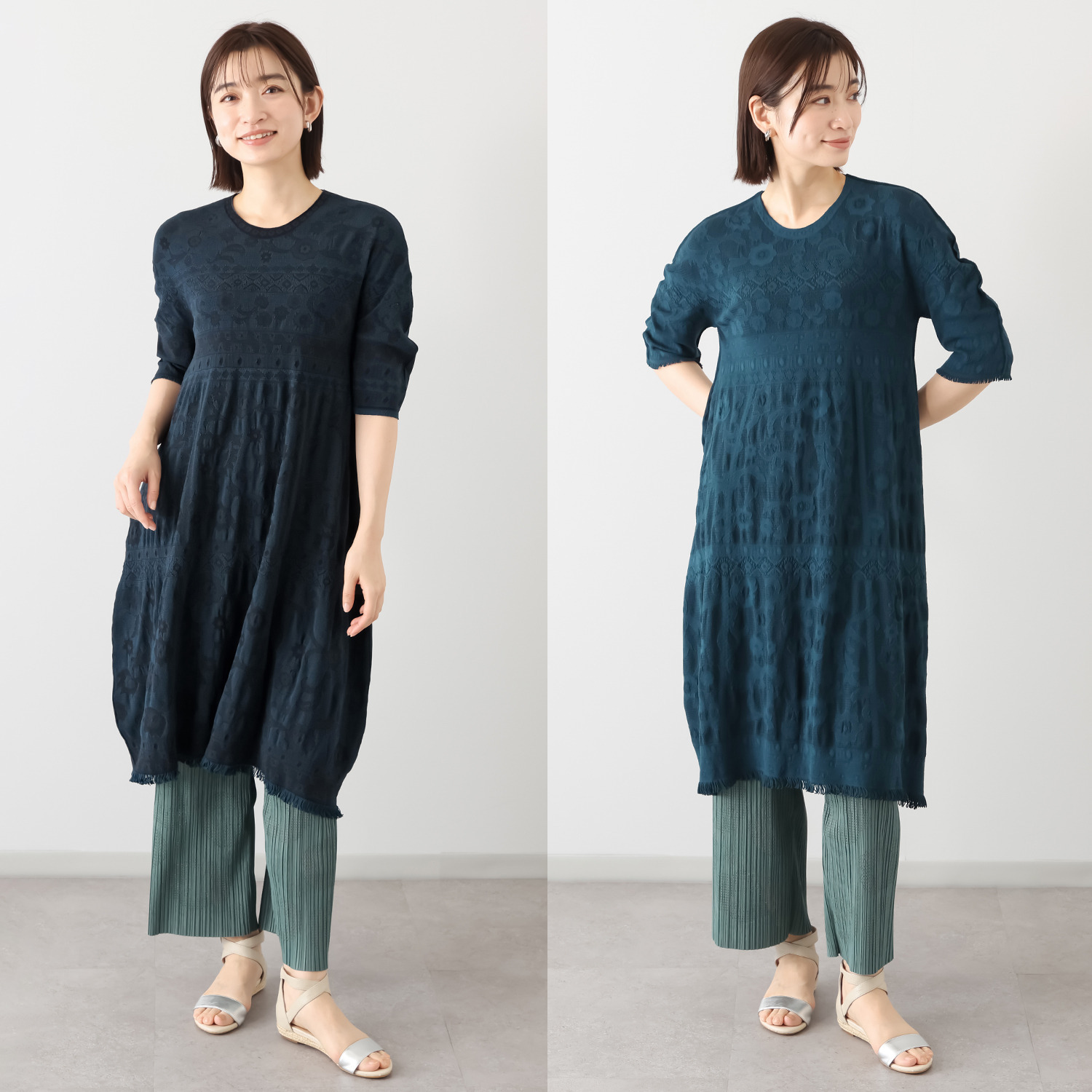 エム　アンド　キョウコ ラッセルレース リバーシブルワンピース