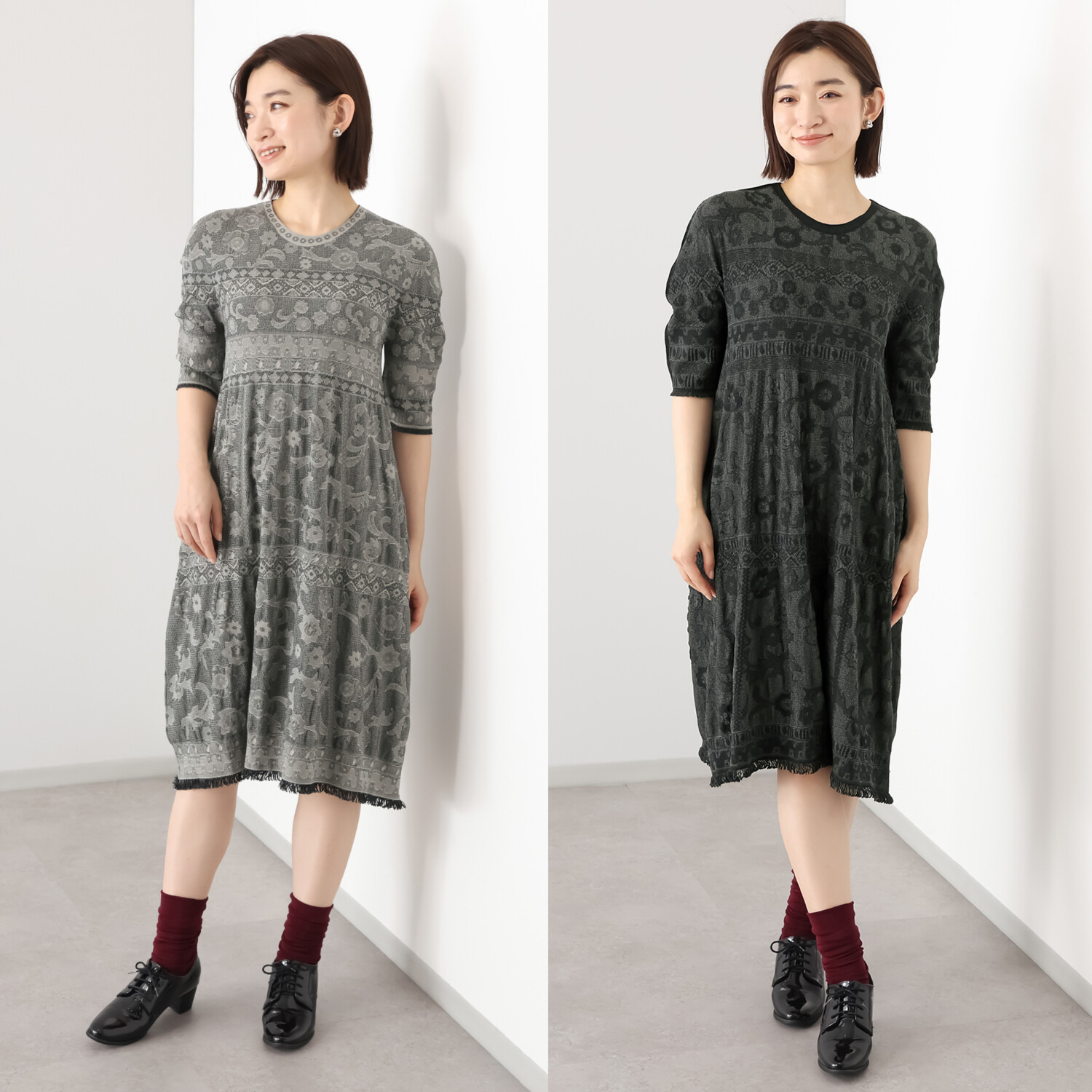 エム　アンド　キョウコ ラッセルレース リバーシブルワンピース