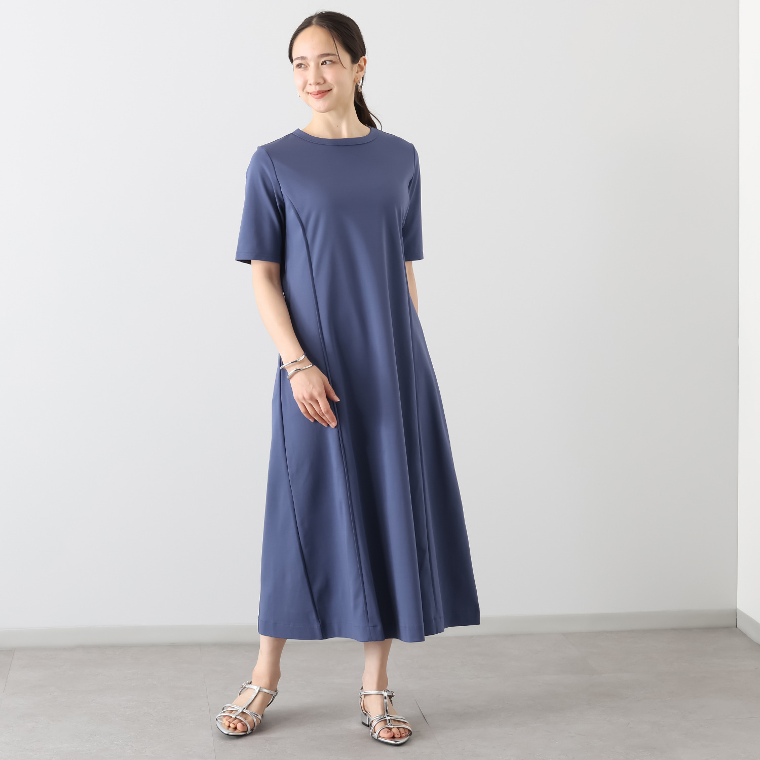 メゾンマザーマテリアル イタリアアルビニ社企画糸 ポンチワンピース